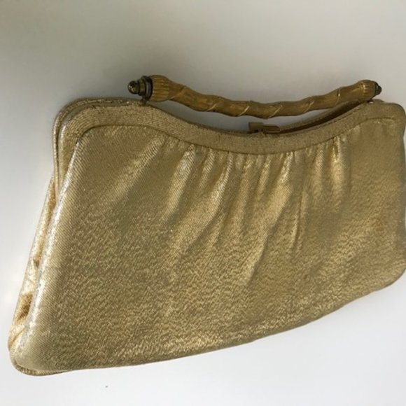 Vintage 1960s ‘After Five’ Gold Lame Evening Bag - Picture 10 of 10